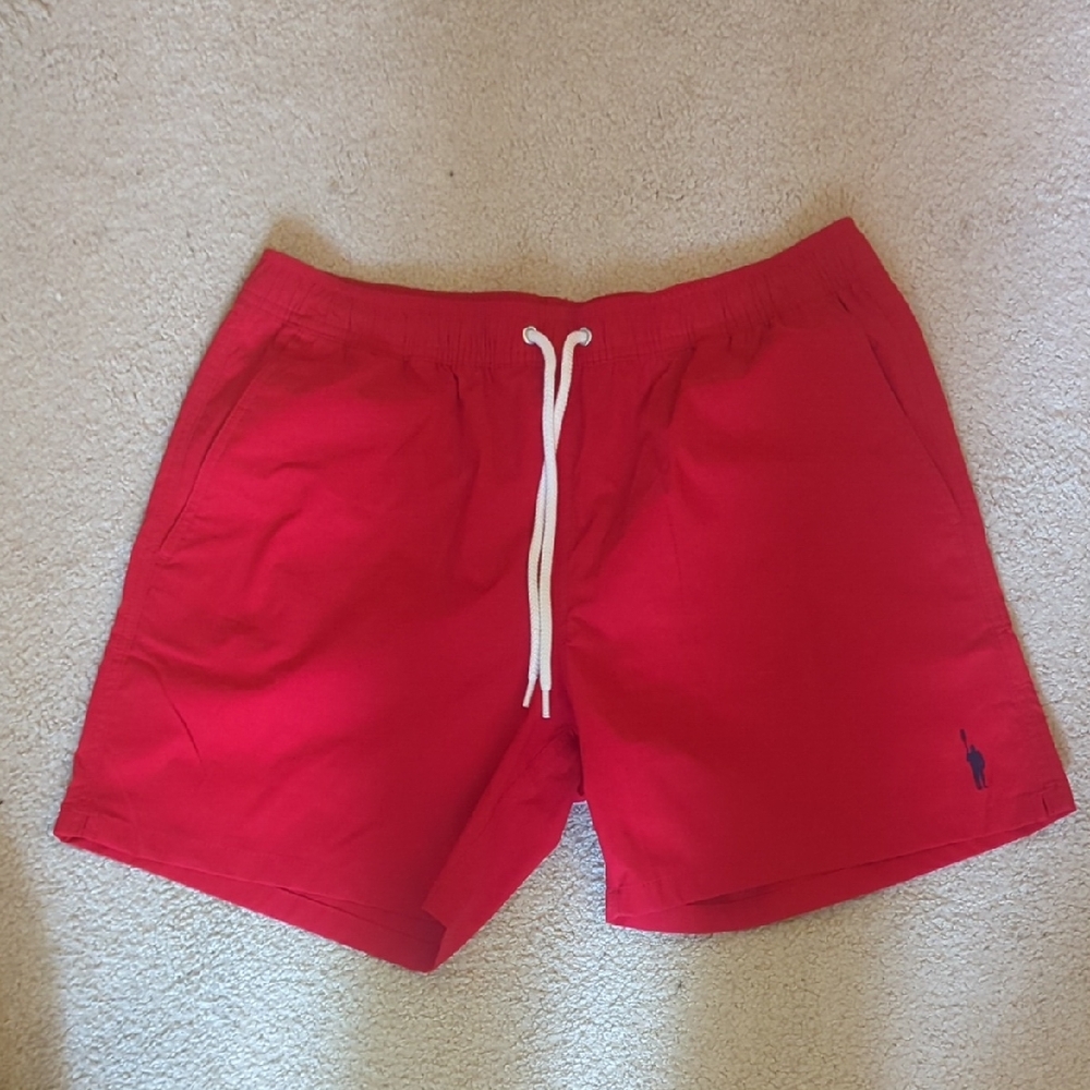 NWT J.Crew 6" embroidered oarsman stretch swim trunk with ECONYL® nylon